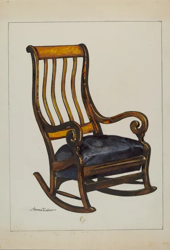Rocker with Black Horse-hair Seat by Florence Truelson, index of american design, 1937