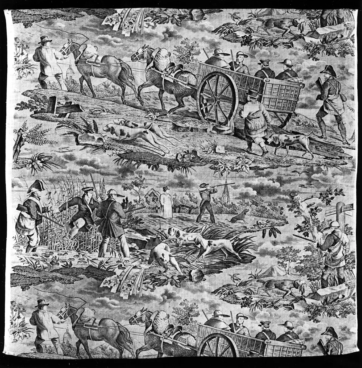 La Route de Lillebonne (The Road to Lillebonne) (Furnishing Fashion) by Horace Vernet, textile, 1822-1840