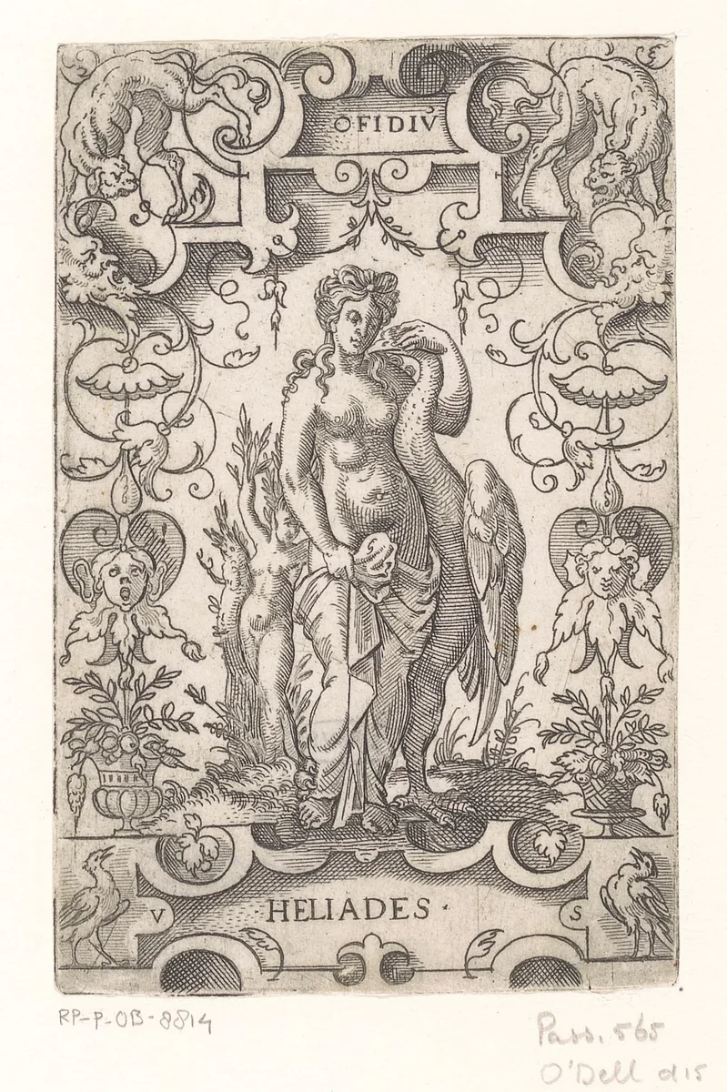 Leda en de zwaan by Unknown, print, 1524-1562
