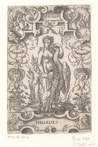 Leda en de zwaan by Unknown, print, 1524-1562