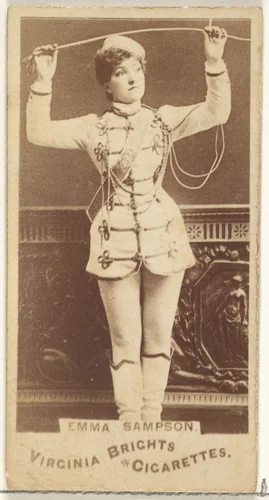 Emma Sampson, from the Actors and Actresses series (N45, Type 1) for Virginia Brights Cigarettes by Allen & Ginter, photograph, 1885-1891