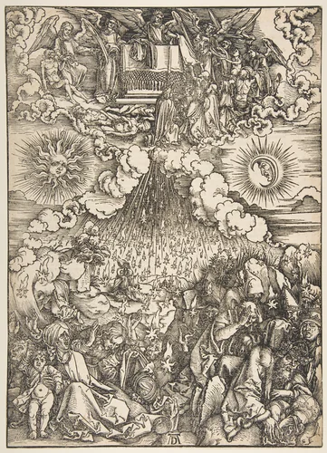 The Opening of the Fifth and Sixth Seals, from "The Apocalypse", Latin Edition by Albrecht Dürer, print, 1511
