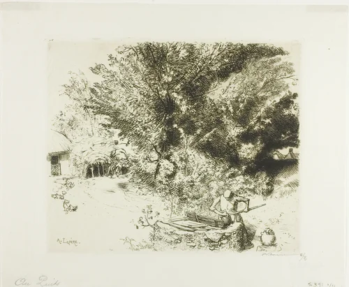 At the Well by Louis Auguste Lepère, print, 1911