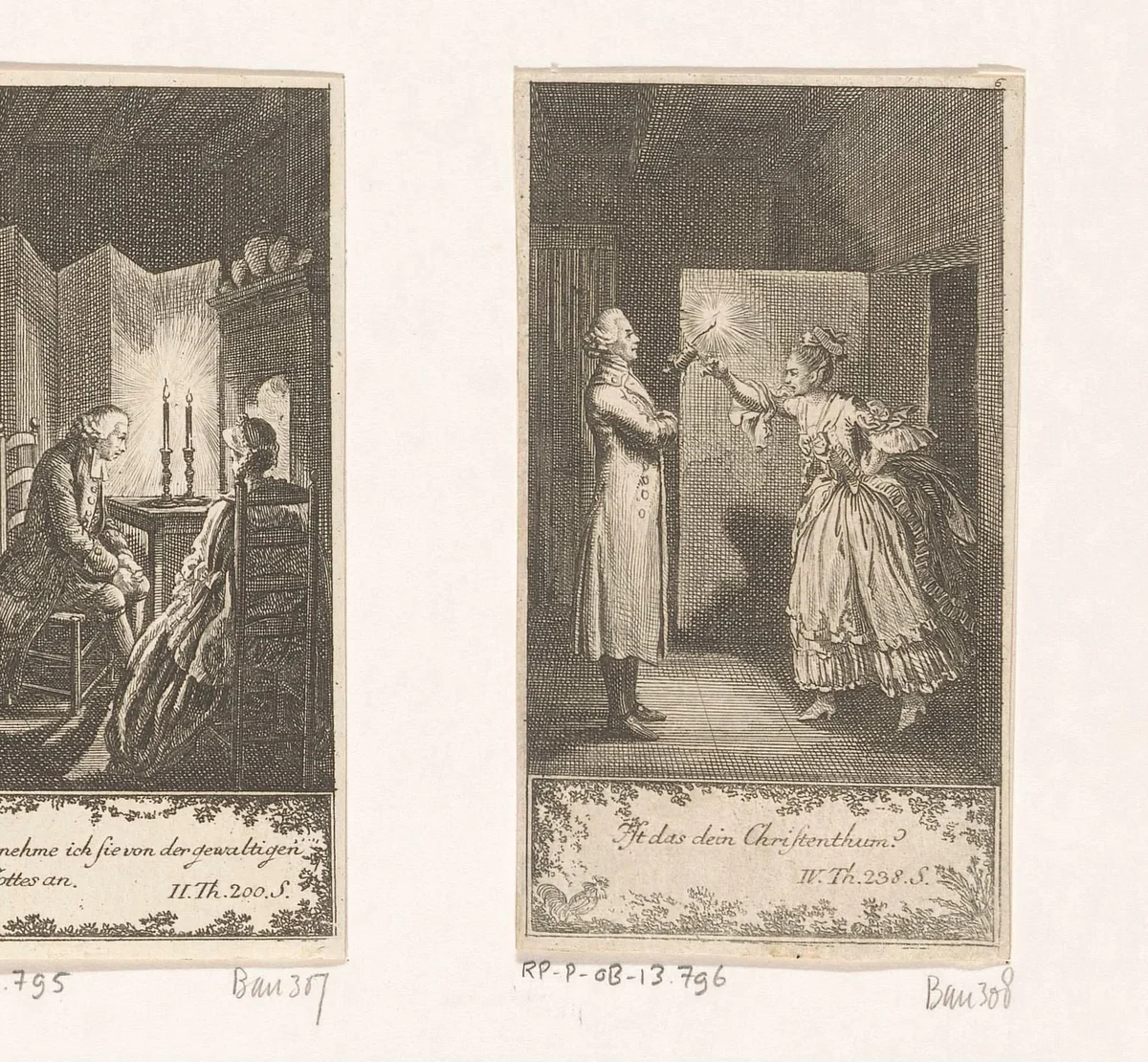 Pastor Gros en zijn boze vrouw by Daniel Nikolaus Chodowiecki, print, 1776