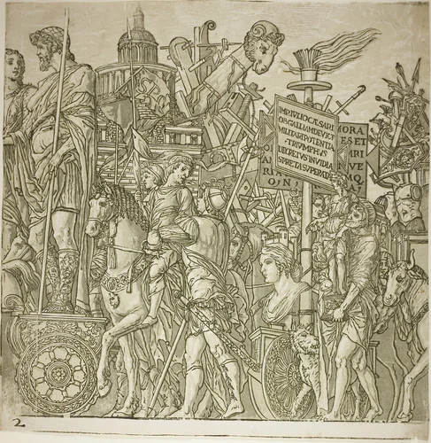 Triumph of Caesar by Andrea Andreani, print, 1599
