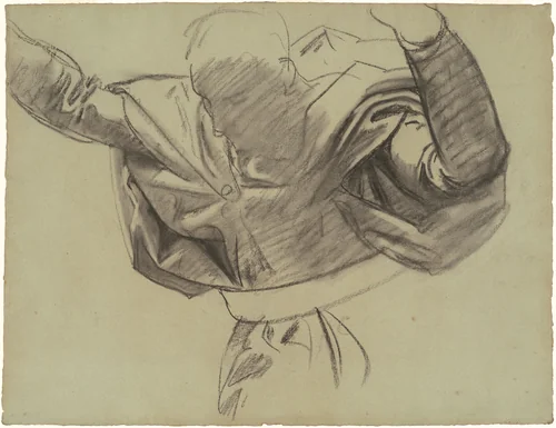 Study for "Handmaid of the Lord" by John Singer Sargent, drawing, 1903-1916