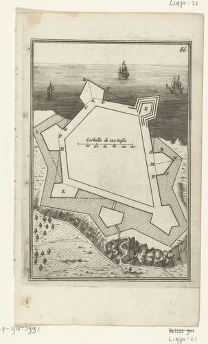 Illustratie voor 'Den Arbeid van Mars' van Allain Manesson Mallet by Romeyn de Hooghe, print, 1672
