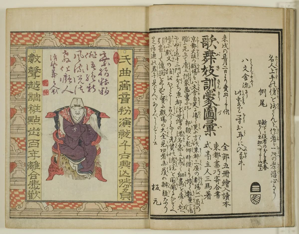 Yakusha Sangai Kyo by Utagawa Toyokuni I (初代 歌川 豊国), book, 1801