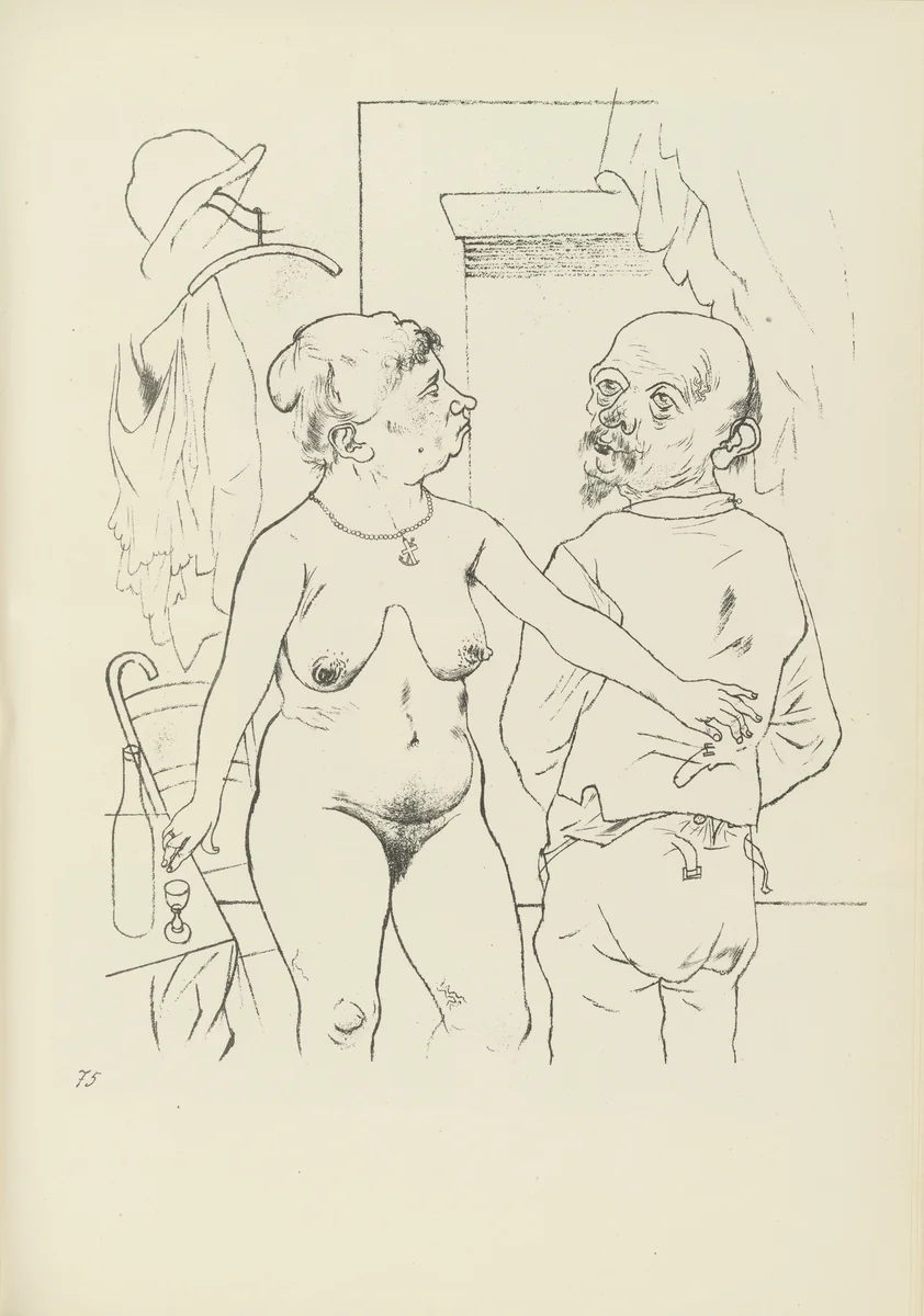 Silberne Hochzeit (plate, folio 91) from Ecce Homo by George Grosz, illustrated book, 1922