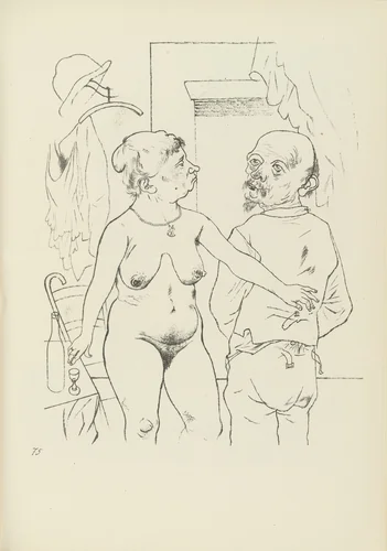 Silberne Hochzeit (plate, folio 91) from Ecce Homo by George Grosz, illustrated book, 1922