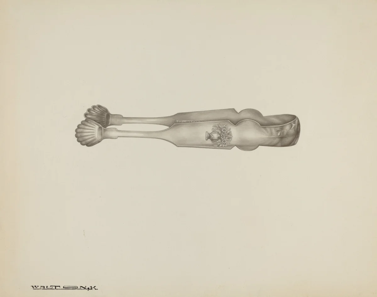 Silver Sugar Tongs by Kalamian Walton, index of american design, 1939