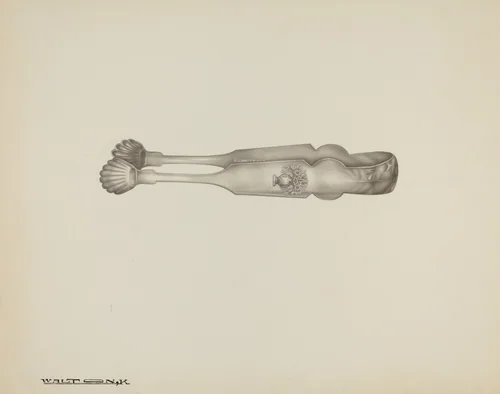 Silver Sugar Tongs by Kalamian Walton, index of american design, 1939