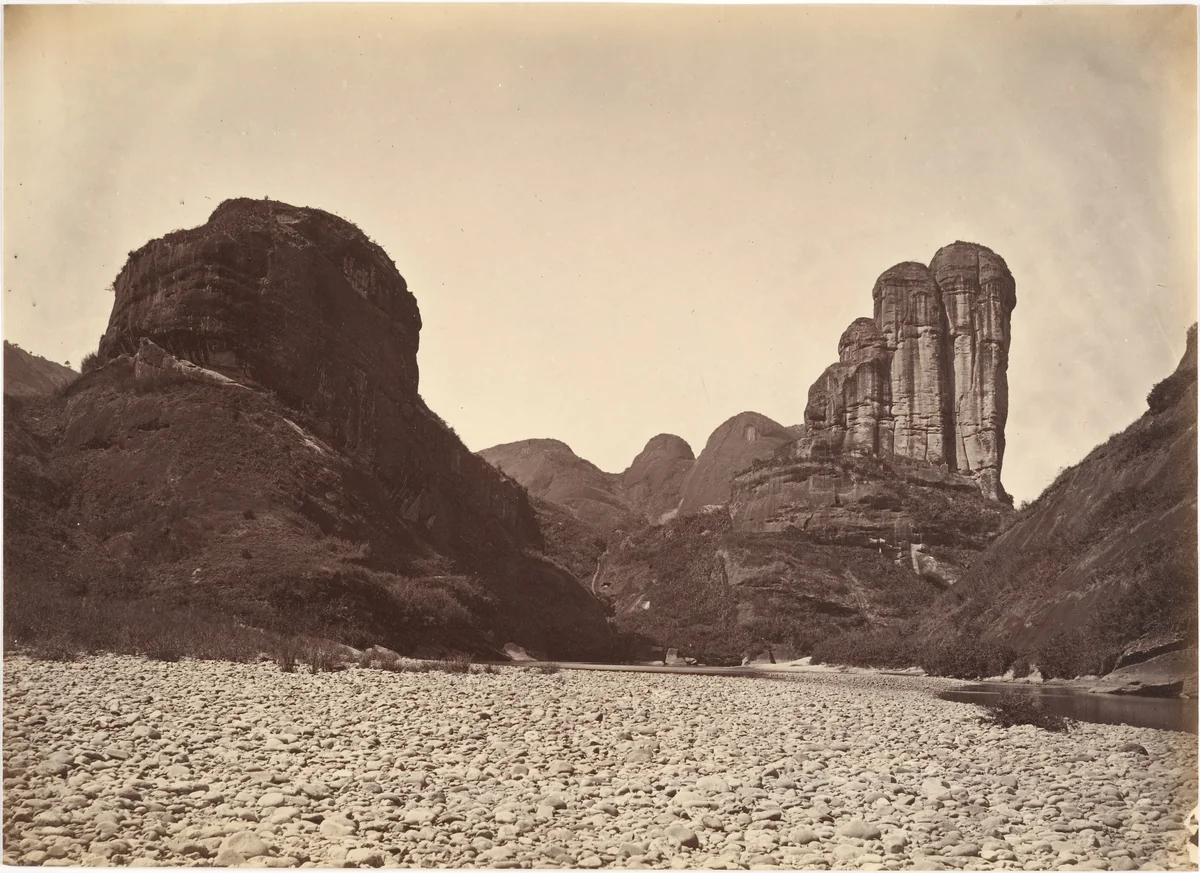 Piled Stone Mountain Near Sing Chang by Lai Afong, photograph, 1869