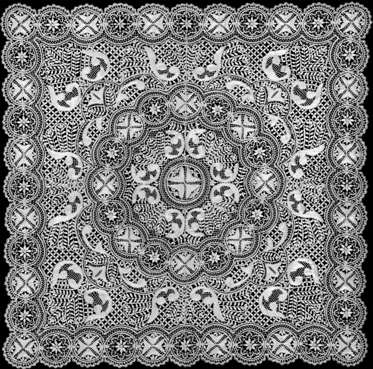 Cover by Malta, textile, 1850-1900