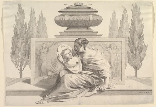 Allegory in Honor of Anne of Austria by Claude Mellan, print, 1638-1648