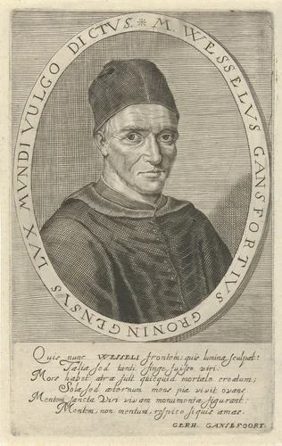 Portret van Johan Wessel Gansfoort by Steven van Lamsweerde, print, 1654