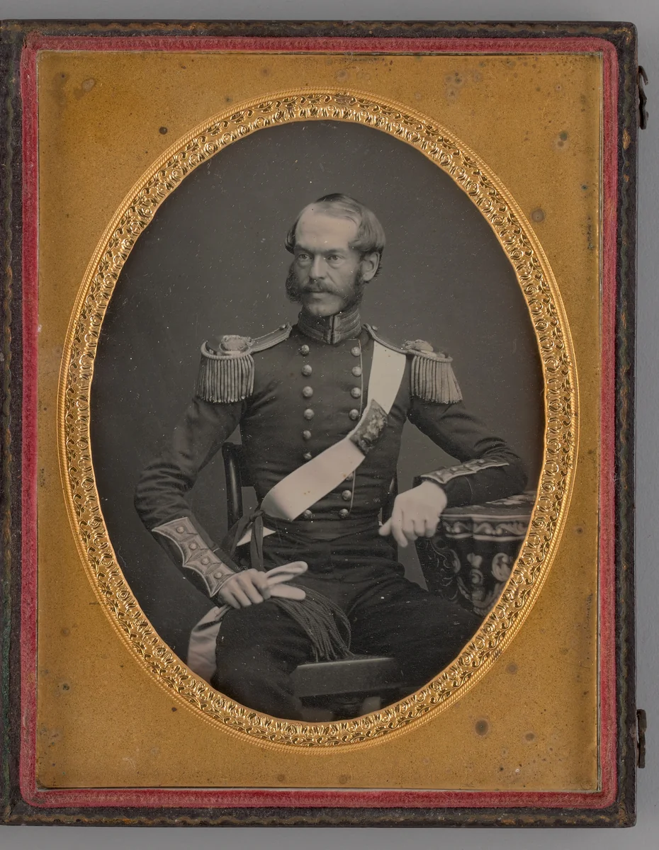 Untitled (Portrait of a Seated Man in Military Uniform) by Unknown maker, other, 1858