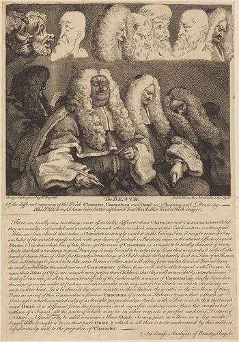 The Bench by William Hogarth, print, 1758