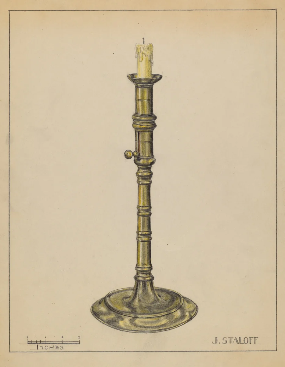 Candlestick by Jack Staloff, index of american design, 1936