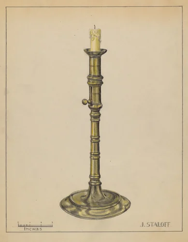 Candlestick by Jack Staloff, index of american design, 1936