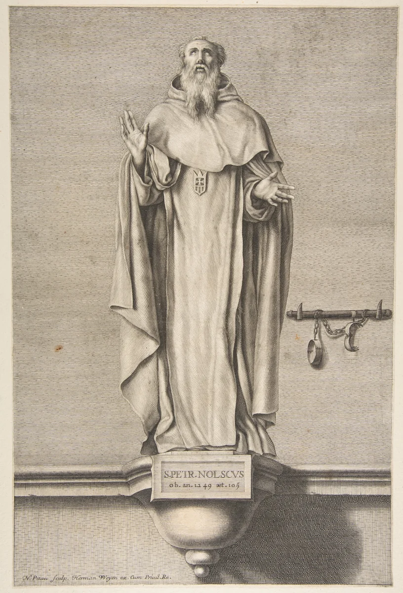 St. Peter Nolscus by Nicolas Pitau, print, 1620-1953