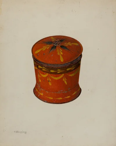 Toleware Sugar Bowl by Charles Henning, index of american design, 1940