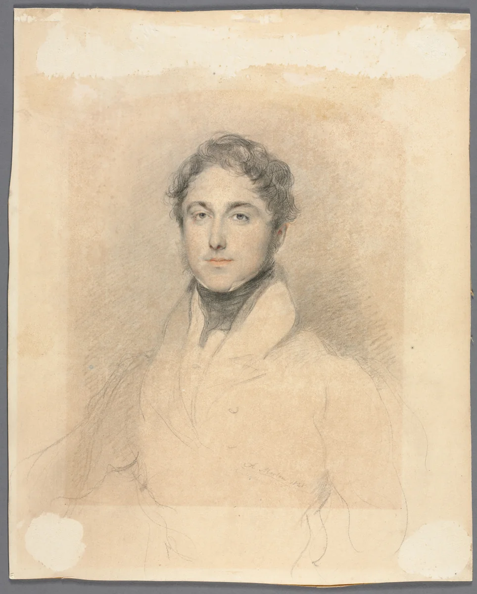 Portrait of a Man by Andrew Morton, drawing, 1828