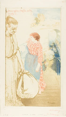 The Laundresses by Louis Auguste Lepère, print, 1894