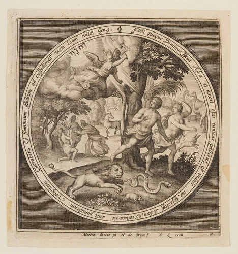The Expulsion, from The Creation to the Expulsion from Paradise by Nicolaes de Bruyn, print, 1605-1615