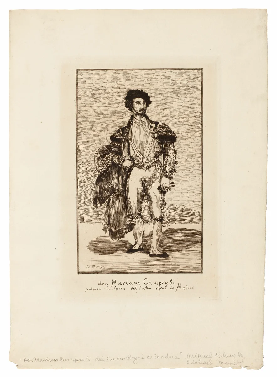 The Ballet Dancer (Don Mariano Camprubi) by Édouard Manet, print, 1862-1863