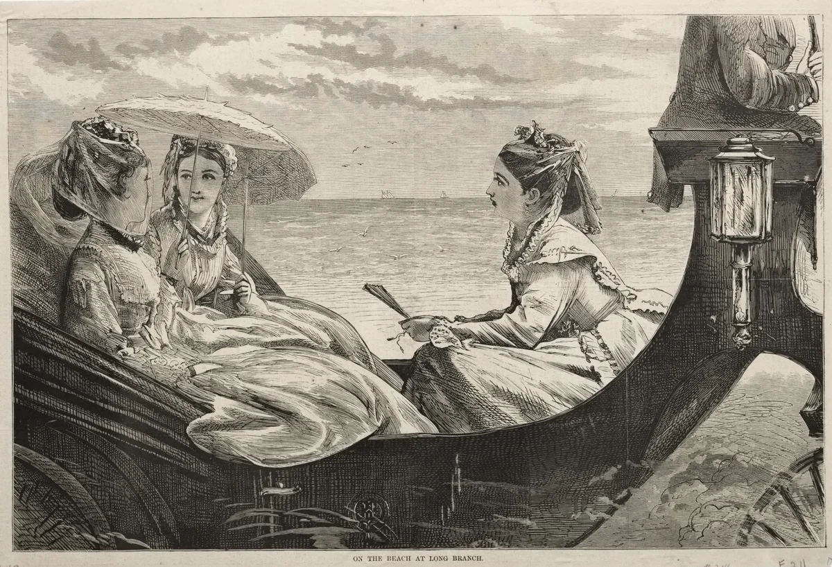On the Beach at Long Branch by Winslow Homer, print, 1870