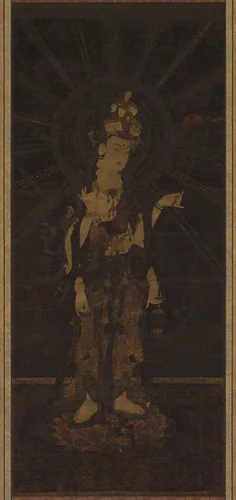 Eleven-Headed Kannon (Jūichimen Kannon) by Unknown, painting, 1200-1299