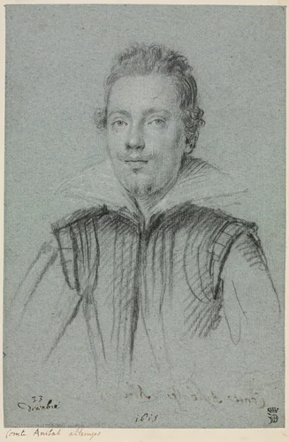 Comte Anibal Altemps by Ottavio Mario Leoni, drawing, 1610-1620