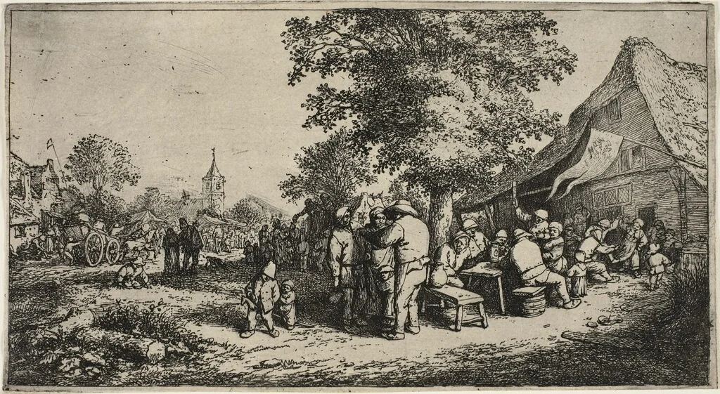 The Fair by Adriaen van Ostade, print, 1649-1659