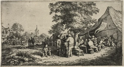 The Fair by Adriaen van Ostade, print, 1649-1659