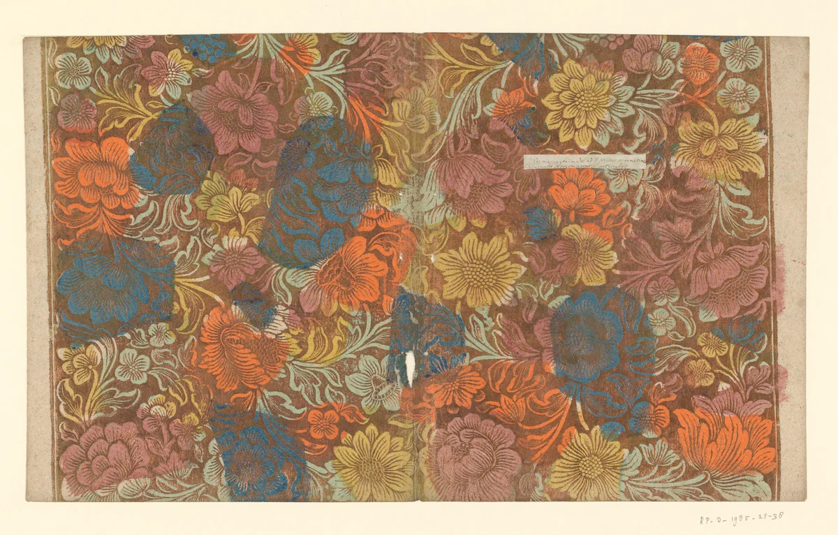 Blad met bloemen by anonymous, other, 1700-1850