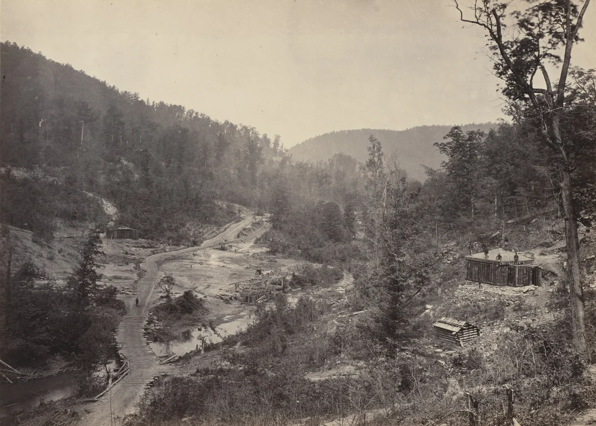Whiteside Valley, below the Bridge from the album Photographic Views of Sherman's Campaign by George N. Barnard, photograph, 1864