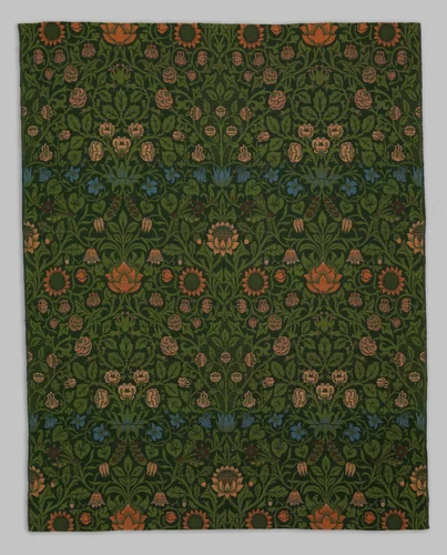 Violet and Columbine by William Morris, textile, 1883