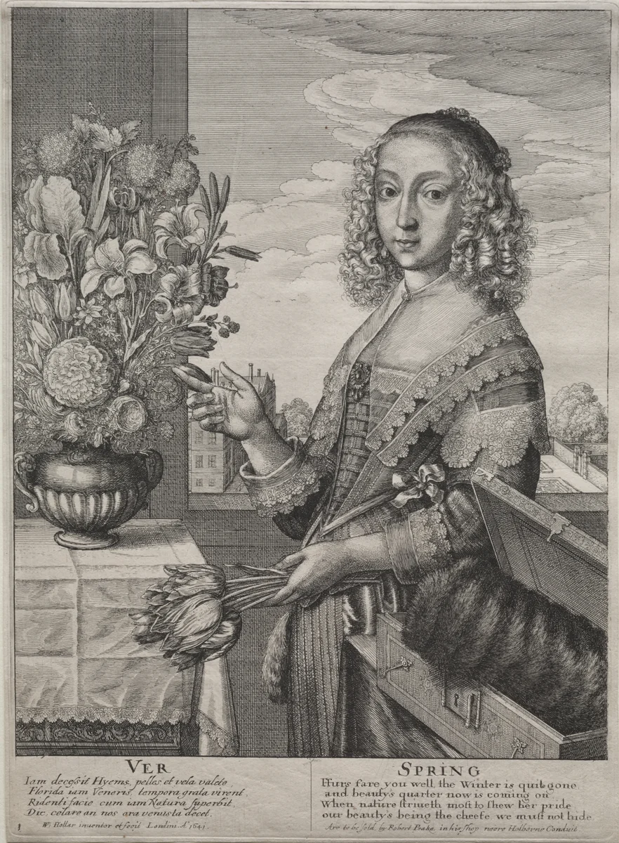 The Four Seasons: Spring by Wenceslaus Hollar, print, 1641