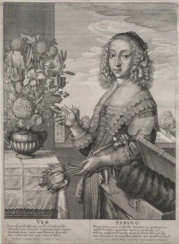 The Four Seasons: Spring by Wenceslaus Hollar, print, 1641