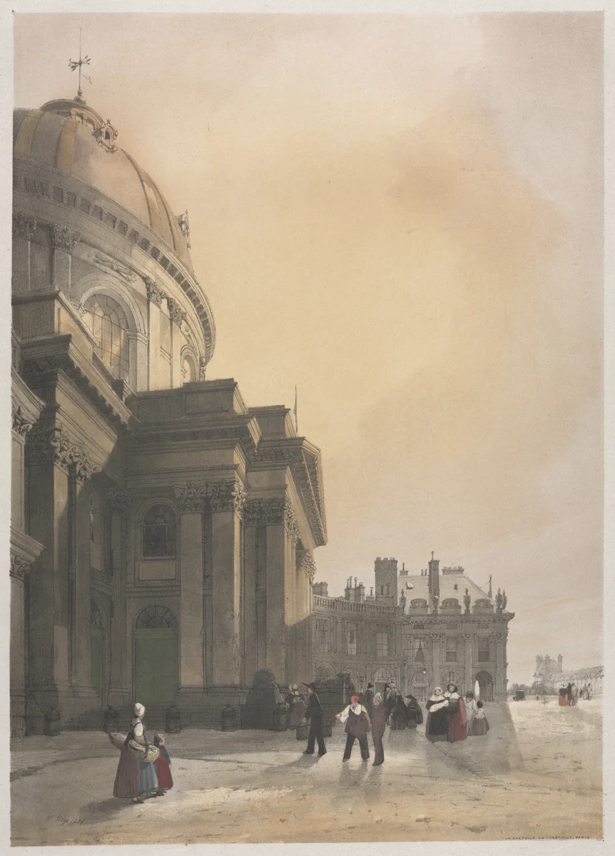 Picturesque Architecture in Paris, Ghent, Antwerp, Rouen: La Chapelle de l'Institut, Paris by Thomas Shotter Boys, other, 1839