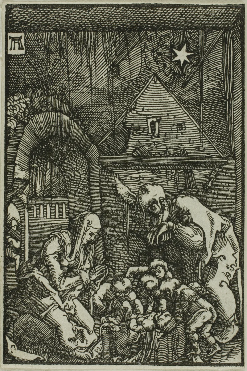 The Nativity, from The Fall and Redemption of Man by Albrecht Altdorfer, print, 1510-1518