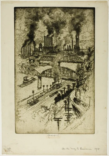 On the Way to Bessemer by Joseph Pennell, print, 1909