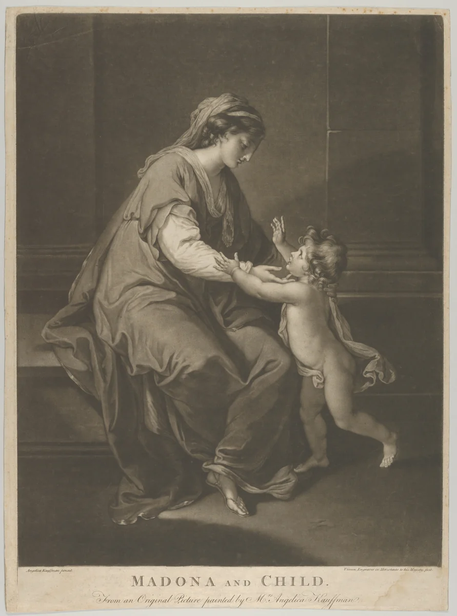 Madonna and Child by Valentine Green, print, 1774