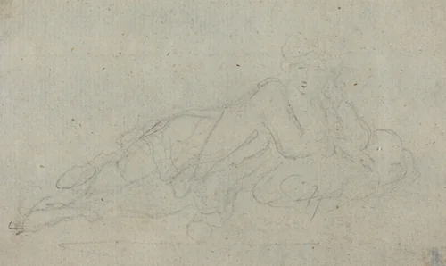 Reclining Woman [verso] by Giovanni Battista Cipriani, drawing, 1727-1785