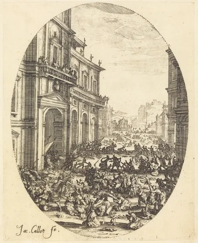 The Massacre of the Innocents, Second Plate by Jacques Callot, print, 1622
