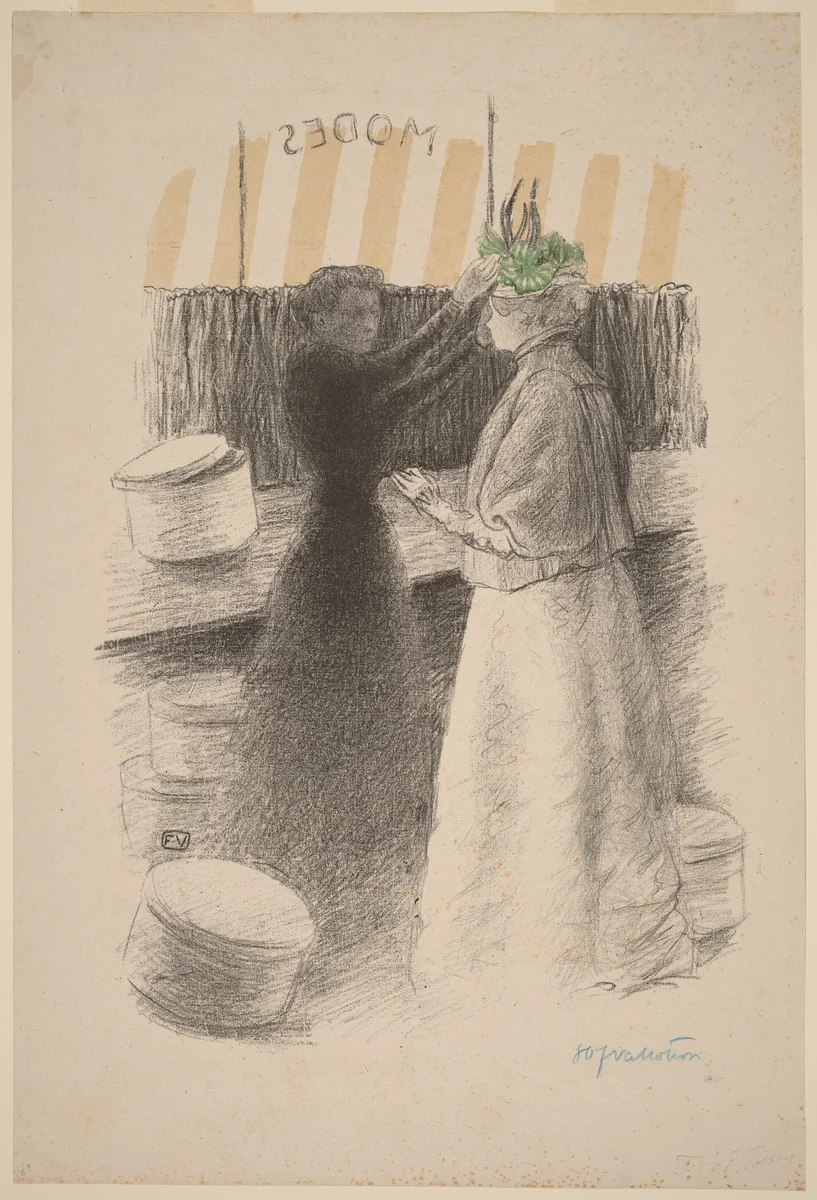 The Green Hat (Le chapeau vert) by Félix Vallotton, print, 1896