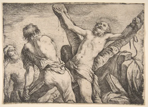 The Martyrdom of Saint Andrew by Claude Vignon, print, 1623