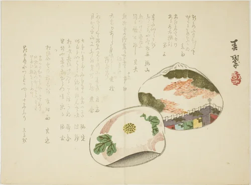 Clam Shells by Yabu Chosui, print, 1860