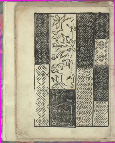 Opera Nova Universali intitulata Corona di racammi, page 35 (verso) by Giovanni Andrea Vavassore, book, 1530